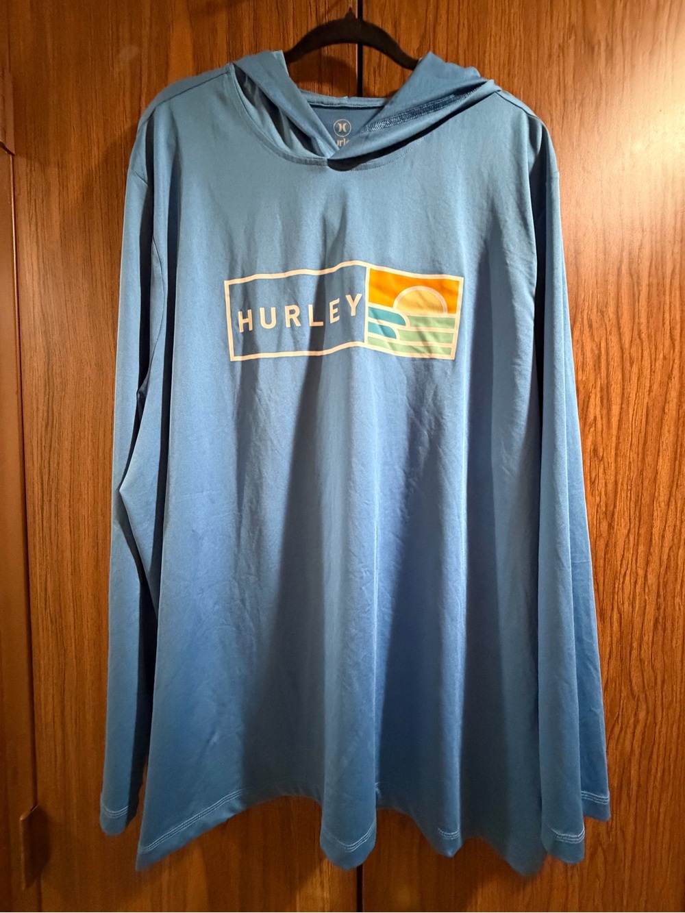 NWOT Hurley Men's Sunny Side Hybrid Stretch Hooded UV T-Shirt size XXL